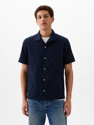 Camisa de lino y algodón