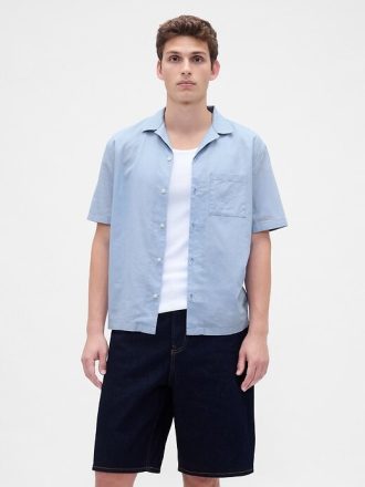 Camisa de lino y algodón