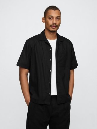 Camisa de lino y algodón