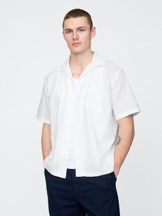 Camisa de lino y algodón