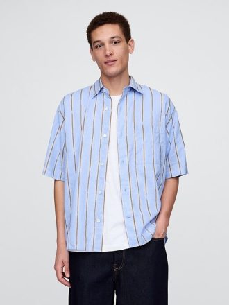 Camisa de lino y algodón
