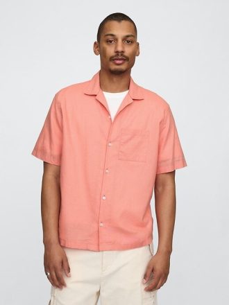 Camisa de lino y algodón