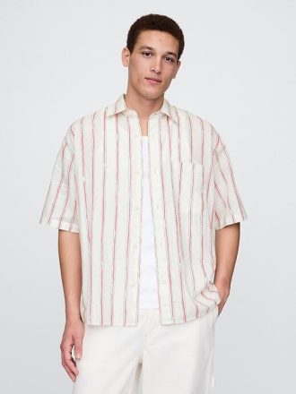 Camisa de lino y algodón