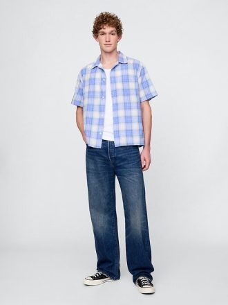 Camisa de lino y algodón