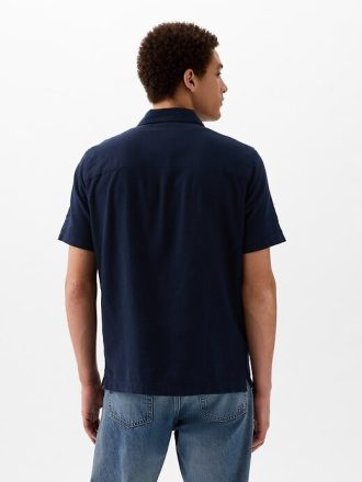Camisa de lino y algodón