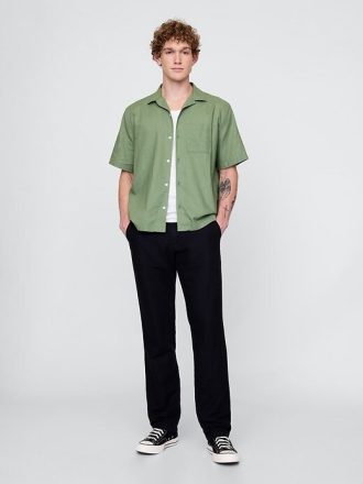 Camisa de lino y algodón