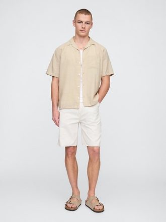 Camisa de lino y algodón