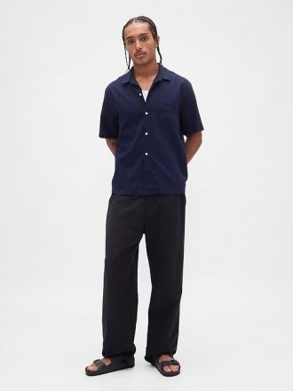 Camisa de lino y algodón