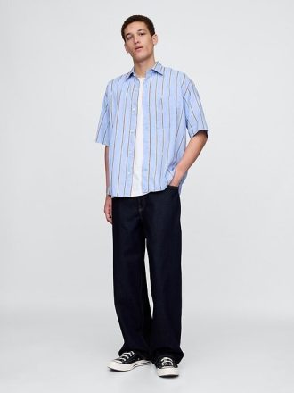 Camisa de lino y algodón