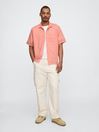 Camisa de lino y algodón