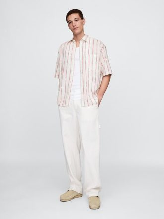 Camisa de lino y algodón