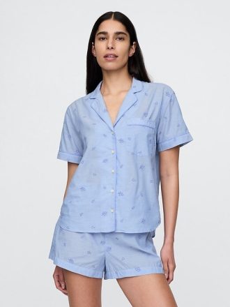 Camisa de pijama bordada