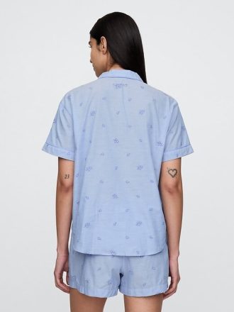 Camisa de pijama bordada