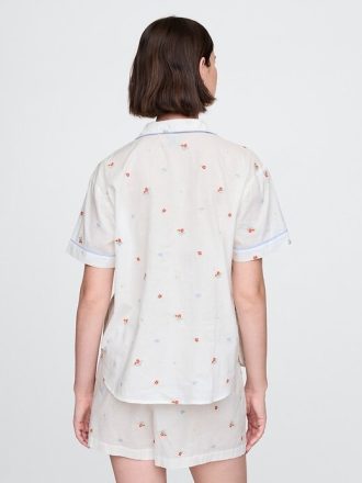 Camisa de pijama bordada