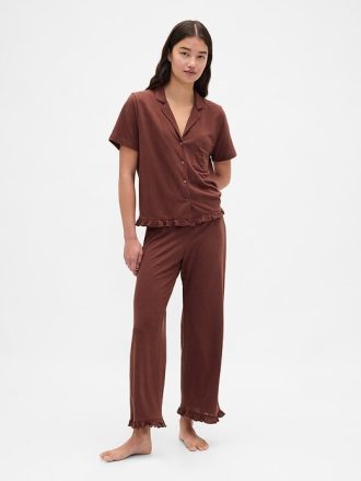 Camisa de pijama con volantes