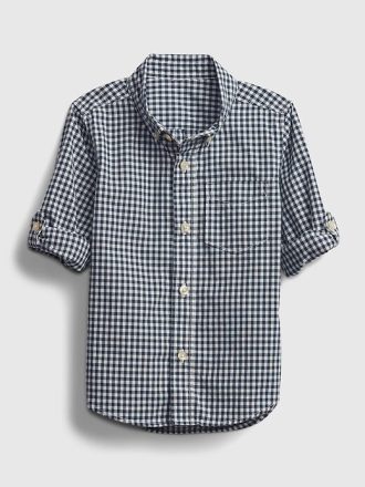 Camisa de popelina para bebé y niño pequeño