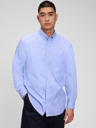 Camisa de popelina para todo el día de corte clásico