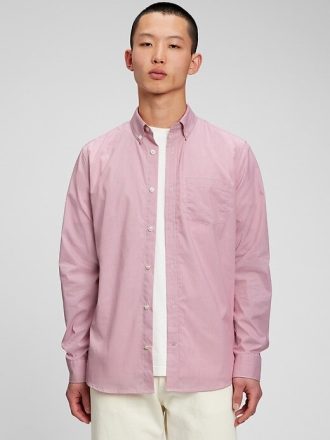 Camisa de popelina para todo el día de corte clásico