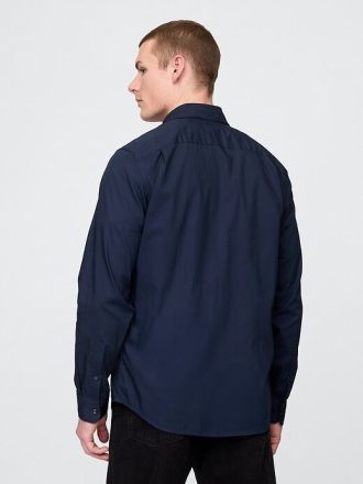 Camisa de popelina para todo el día de corte clásico