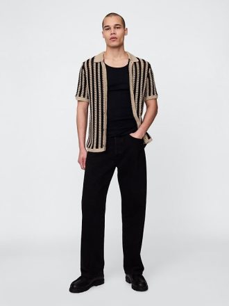 Camisa de suéter de malla