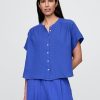 Camisa dolman de gasa de algodón Camisa dolman de gasa de algodón