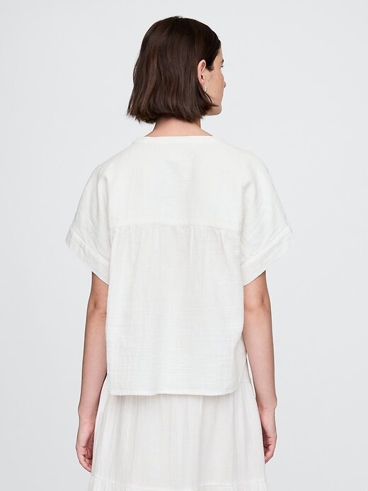 Camisa dolman de gasa de algodón Camisa dolman de gasa de algodón