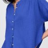 Camisa dolman de gasa de algodón Camisa dolman de gasa de algodón