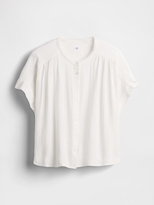 Camisa dolman de gasa de algodón Camisa dolman de gasa de algodón