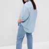 Camisa grande de mezclilla Chambray Camisa grande de mezclilla Chambray