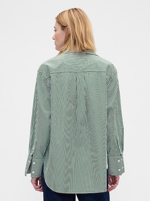 Camisa grande de popelina de algodón orgánico Camisa grande de popelina de algodón orgánico