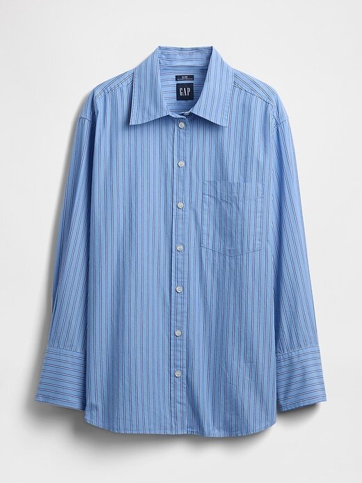 Camisa grande de popelina de algodón orgánico Camisa grande de popelina de algodón orgánico