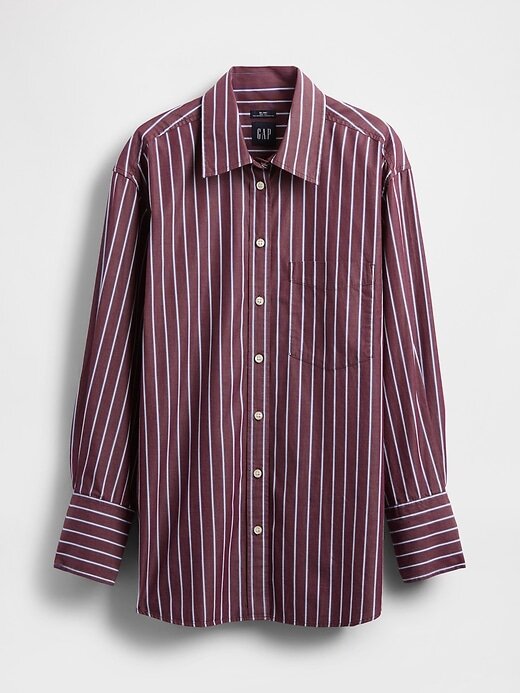 Camisa grande de popelina de algodón orgánico Camisa grande de popelina de algodón orgánico