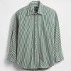 Camisa grande de popelina de algodón orgánico Camisa grande de popelina de algodón orgánico