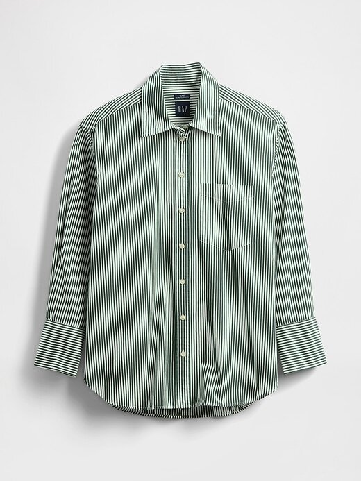 Camisa grande de popelina de algodón orgánico Camisa grande de popelina de algodón orgánico