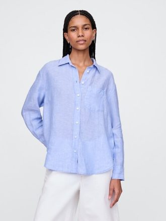 Camisa oversize 100% lino