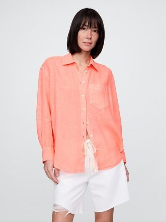 Camisa oversize 100% lino