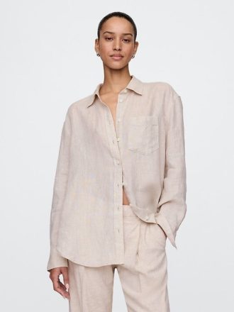 Camisa oversize 100% lino