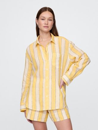 Camisa oversize 100% lino