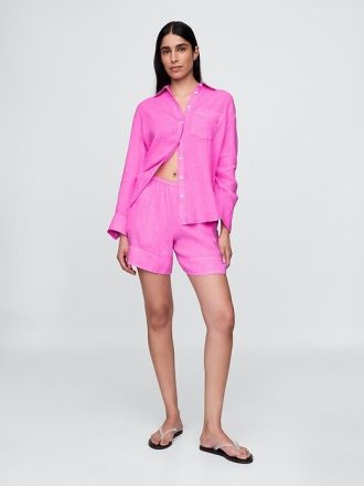 Camisa oversize 100% lino