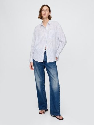 Camisa oversize 100% lino