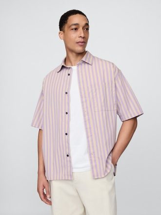 Camisa oversize de popelina de algodón orgánico