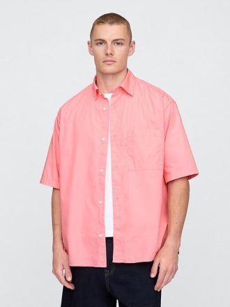 Camisa oversize de popelina de algodón orgánico