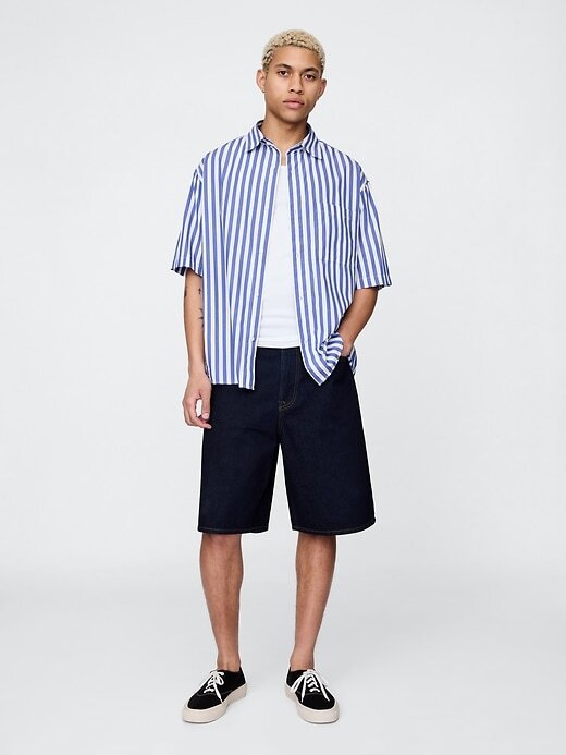 Camisa oversize de popelina de algodón orgánico Camisa oversize de popelina de algodón orgánico