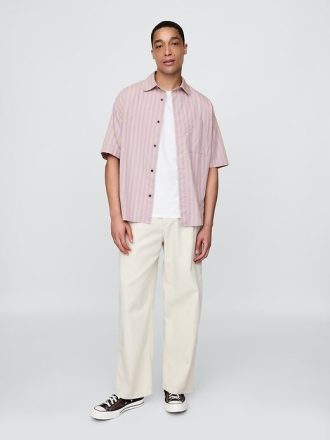 Camisa oversize de popelina de algodón orgánico
