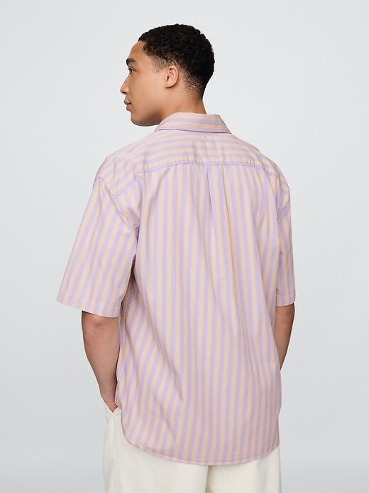 Camisa oversize de popelina de algodón orgánico Camisa oversize de popelina de algodón orgánico
