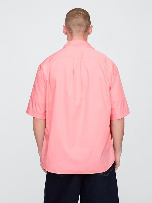 Camisa oversize de popelina de algodón orgánico Camisa oversize de popelina de algodón orgánico