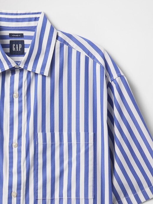 Camisa oversize de popelina de algodón orgánico Camisa oversize de popelina de algodón orgánico