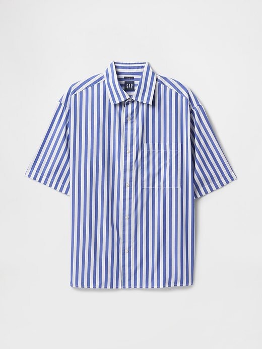 Camisa oversize de popelina de algodón orgánico Camisa oversize de popelina de algodón orgánico