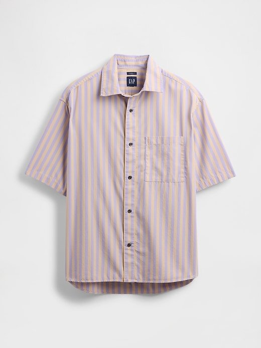 Camisa oversize de popelina de algodón orgánico Camisa oversize de popelina de algodón orgánico