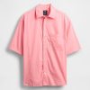 Camisa oversize de popelina de algodón orgánico Camisa oversize de popelina de algodón orgánico